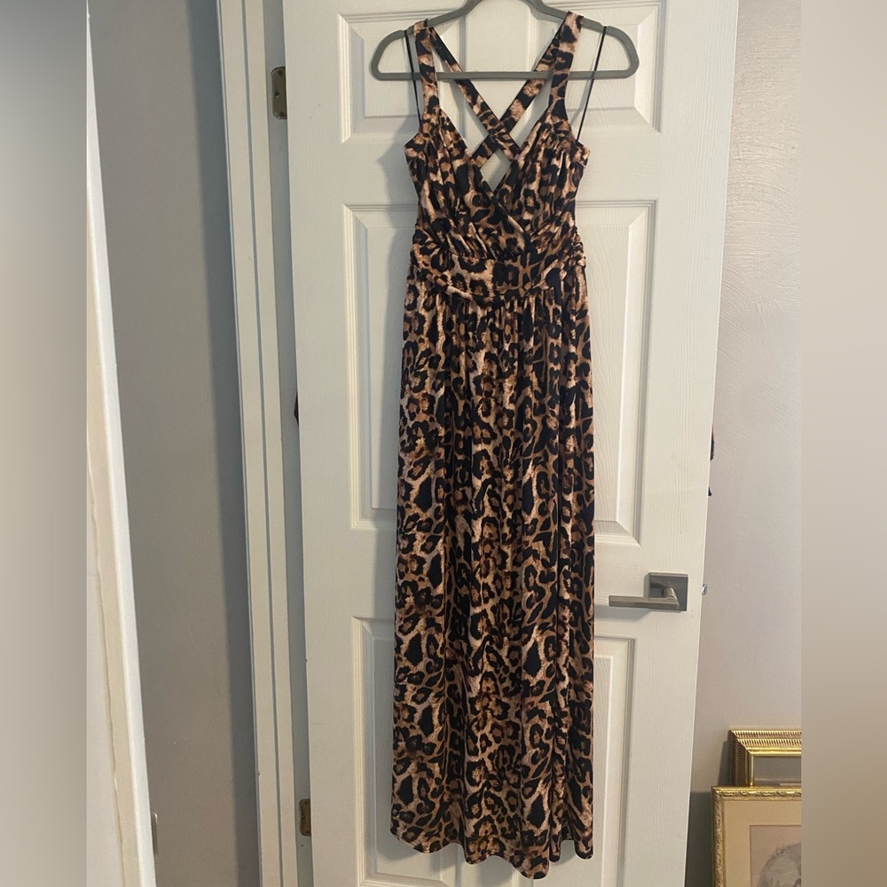 Venus Leopard Print Maxi Dress